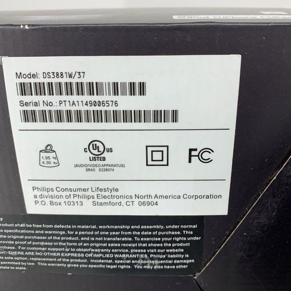 Philips DS3881W/37 SoundRing AirPlay Wireless Portable Speaker 3459 - Picture 6 of 9